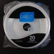 Plato Desechable de Icopor Mediano x 20