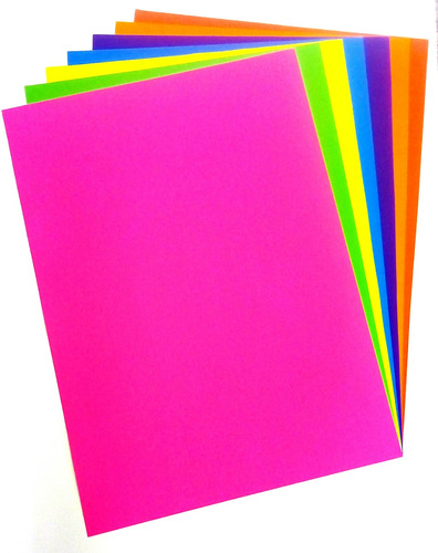 Cartulina Fluorescente x 7 Unds